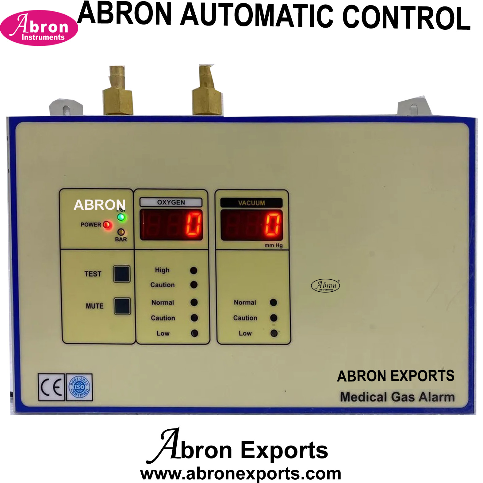 Medical Oxygen Automatic Controller 2 lines Oxygen Vacuum gas line gauge Digital valve box with stopcocks  Abron ABM-1120C2D  